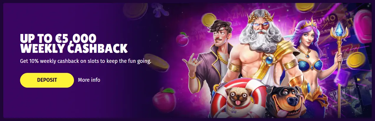 Great Slots Casino Cashback banner